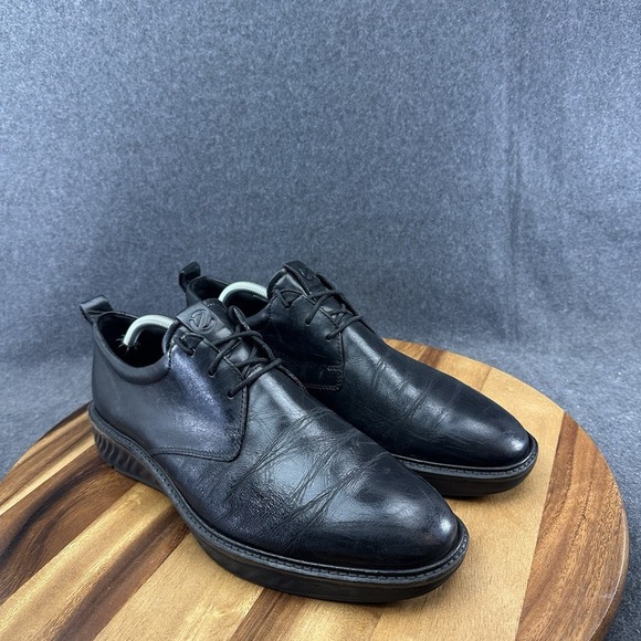 ECCO Black ST.1 Hybrid Wingtip Derby Shoes Men\'s Size EU44 10-10.5 US Business